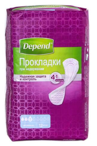 Depend Normal Plus Прокладки урологічні жіночі 12 шт
