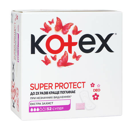 Kotex Deo Super Прокладки щоденні 52 шт