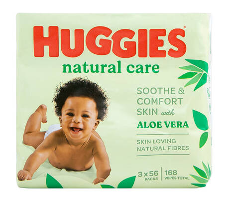 Huggies Natural Care Серветки вологі дитячі 2+1 168 шт