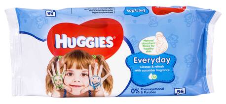 Huggies Everyday Серветки вологі дитячі 56 шт