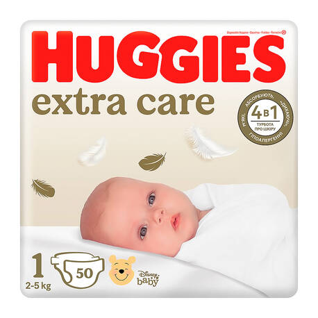 Huggies Elite Soft 1 Підгузки для новонароджених 2-5 кг 50 шт