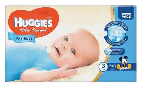 Huggies Ultra Comfort 3 Підгузки для хлопчиків 5-9 кг 56 шт