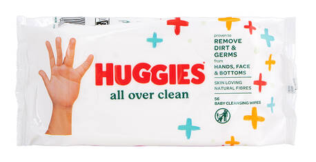 Huggies All over clean Серветки вологі дитячі 56 шт