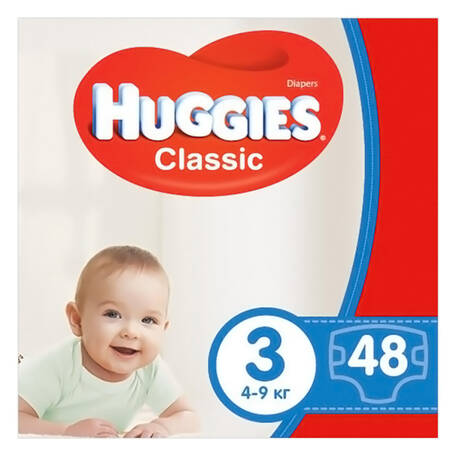 Huggies Classic 3 Підгузки дитячі 4-9 кг 48 шт