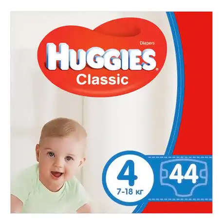 Huggies Classic 4 Підгузки дитячі 7-18 кг 44 шт