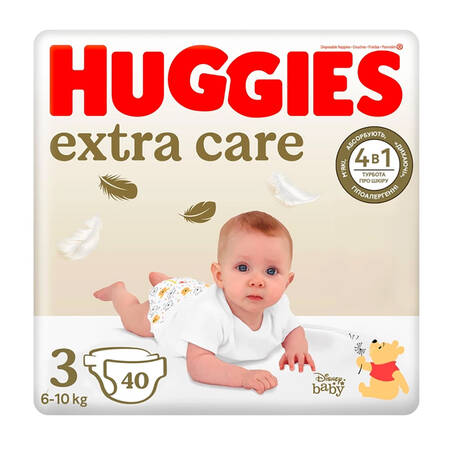 Huggies Extra Care Підгузки дитячі 6-10 кг 40 шт