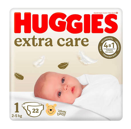 Huggies Extra Care Підгузки для новонароджених 2-5 кг 22 шт