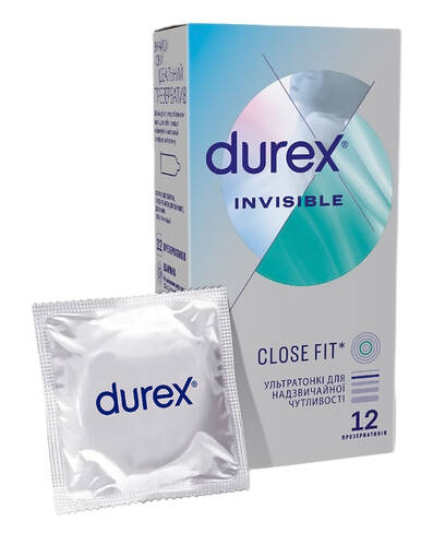 Durex Презервативи Invisible 12 шт