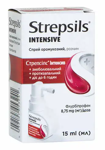 Стрепсілс Інтенсив спрей оромукозний 8,75 мг/доза 15 мл 1 флакон