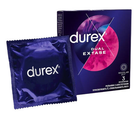 Durex Презервативи Dual Extase 3 шт