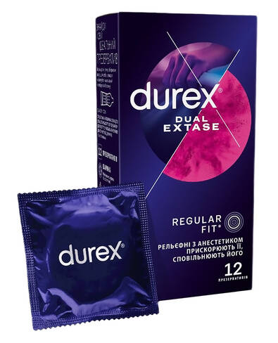 Durex Презервативи Dual Extase 12 шт