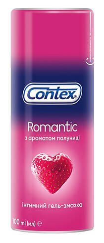 Contex Romantic Інтимний гель-змазка з ароматом полуниці 100 мл 1 флакон