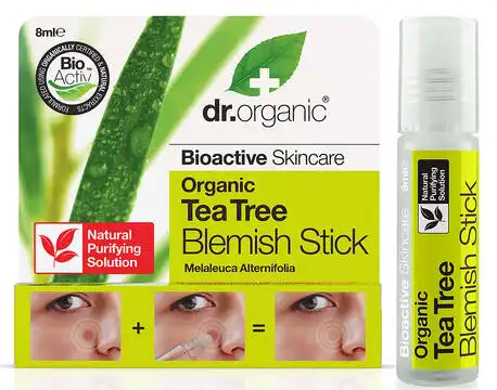 Dr.Organic Стік від недоліків та запалень шкіри з екстрактом чайного дерева 8 мл 1 стік