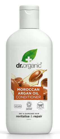 Dr.Organic Кондиціонер для сухого та пошкодженого волосся з марокканською аргановою олією 265 мл 1 флакон loading=