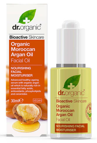 Dr.Organic Олія для живлення та зволоження шкіри обличчя з марокканською аргановою олією 30 мл 1 флакон