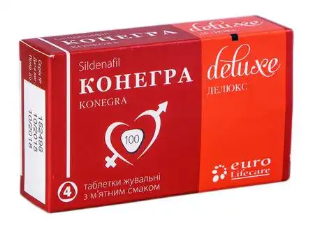 Конегра Делюкс таблетки жувальні 100 мг 4 шт