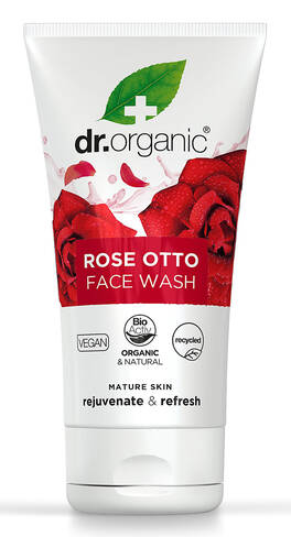 Dr.Organic Гель для обличчя очищувальний для обличчя з олією троянди Отто 150 мл 1 туба loading=