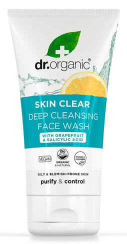 Dr.Organic Skin Clear 5 в 1 Гель для обличчя для глибокого очищення для масної шкіри 125 мл 1 туба