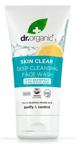 Dr.Organic Skin Clear 5 в 1 Гель для обличчя для глибокого очищення для масної шкіри 125 мл 1 туба