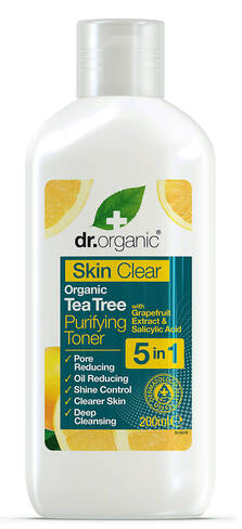 Dr.Organic Skin Clear 5 в 1 Тонік для обличчя 200 мл 1 флакон