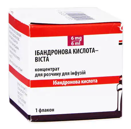 Ібандронова кислота Віста концентрат для інфузій 6 мг 6 мл 1 флакон