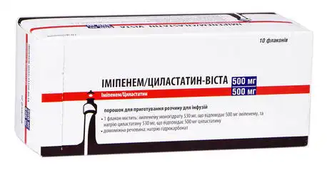 Іміпенем/Циластатин Віста порошок для інфузій 500 мг/500 мг 10 флаконів