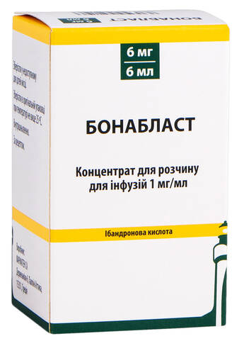Бонабласт концентрат для розчину для інфузій 1 мг/мл 6 мл 1 флакон