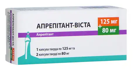 Апрепітант Віста капсули по 125 мг 1шт. + по 80 мг 2шт. 1 набір