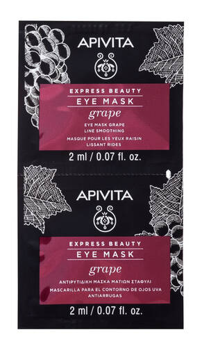 Apivita Express Beauty Маска проти зморшок для шкіри навколо очей з виноградом 2х2 мл 1 шт