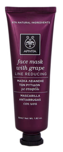 Apivita Маска для обличчя Зменшення зморшок з виноградом 50 мл 1 туба