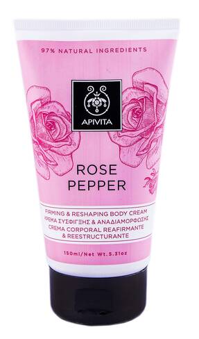 Apivita Rose Pepper Крем коригуючий для тіла, що підвищує пружність шкіри 150 мл 1 туба loading=