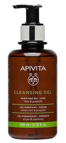 Apivita Cleansing Гель очищувальний для жирної та комбінованої шкіри з прополісом і лаймом 200 мл 1 флакон loading=