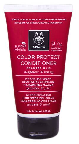 Apivita Кондиціонер Захист кольору для пофарбованого волосся з соняшником та медом 150 мл 1 туба