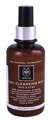 Apivita Cleansing Молочко 3 в 1 очищувальне для обличчя та очей з ромашкою і медом 200 мл 1 флакон