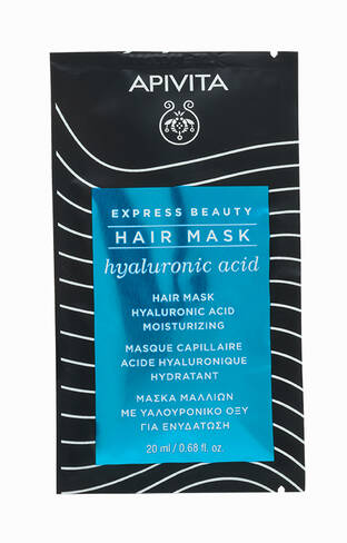 Apivita Express Beauty Маска для волосся Зволоження з гіалуроновою кислотою 20 мл 1 пакет