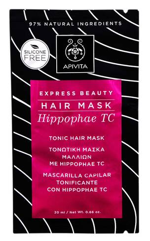 Apivita Express Beauty Маска для волосся Тонік з комплексом на основі обліпихи 20 мл 1 пакет loading=