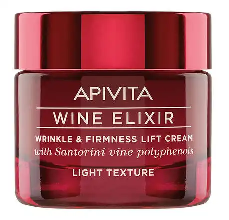 Apivita Wine Elixir Крем-ліфтинг проти зморшок легкої текстури з поліфенолами вина регіону Санторіні 50 мл 1 банка