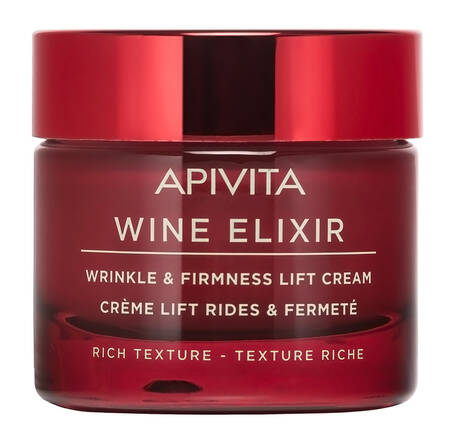 Apivita Wine Elixir Крем-ліфтинг проти зморшок насиченої текстури з поліфенолами вина регіону Санторіні 50 мл 1 банка