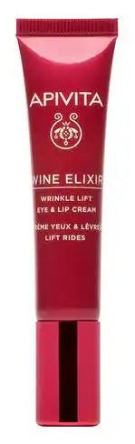 Apivita Wine Elixir Крем-ліфтинг для губ та шкіри навколо очей з поліфенолами вина регіону Санторіні 15 мл 1 флакон