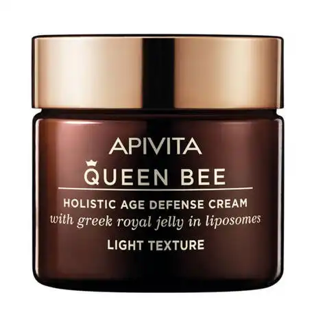 Apivita Queen Bee Крем для комплексного захисту від старіння легка текстура з грецьким маточним молочком у ліпосомах 50 мл 1 банка