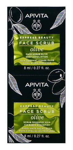 Apivita Express Beauty Скраб для обличчя з оливою Глибоке відлущування 2х8 мл 1 шт