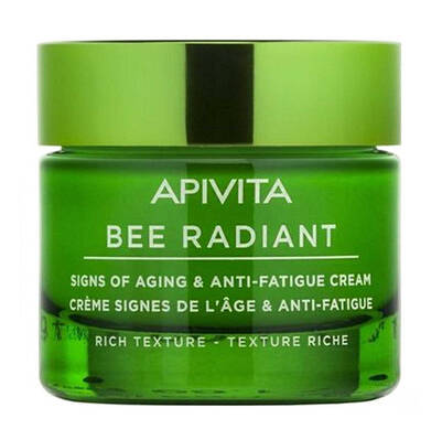 Apivita Bee Radiant Крем насиченої текстури для захисту від ознак старіння та слідів втоми 50 мл 1 банка loading=