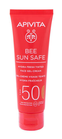 Apivita Bee Sun Safe Сонцезахисний гель-крем для обличчя тонуючий SPF50 50 мл 1 туба