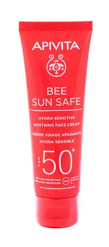 Apivita Bee Sun Safe Сонцезахисний крем для обличчя заспокійливий SPF50+ 50 мл 1 туба