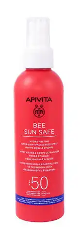 Apivita Bee Sun Safe Сонцезахисний спрей для обличчя і тіла SPF50 200 мл 1 флакон