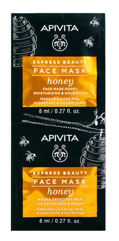 Apivita Express Beauty Маска для обличчя з медом Зволоження та живлення 2х8 мл 1 шт