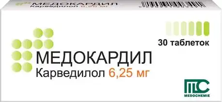 Медокардил таблетки 6,25 мг 30 шт