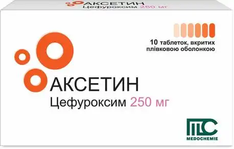 Аксетин таблетки 250 мг 10 шт