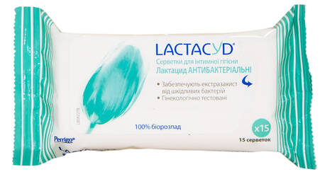 Lactacyd Феміна Серветки для інтимної гігієни Антибактеріальні 15 шт
