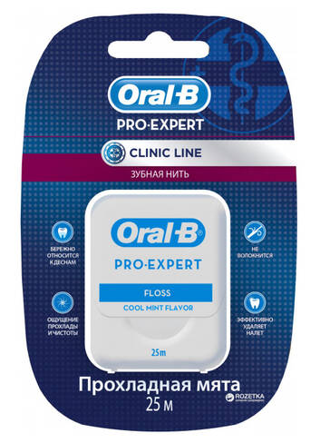 Oral-B Pro-Expert Clinic Line Зубна нитка Прохолодна м'ята 25 м 1 шт